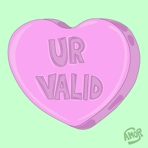 Ur Valid Written On Pink Dancing Heart GIF