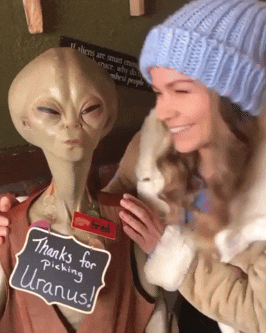 Uranus Alien Thank You Kiss GIF