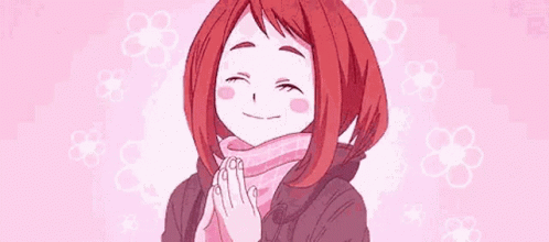 Sweet Uraraka Smiling GIF