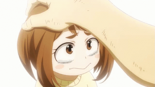 Little Uraraka Patting Head GIF