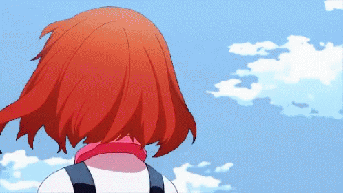 Uraraka Turning Around GIF