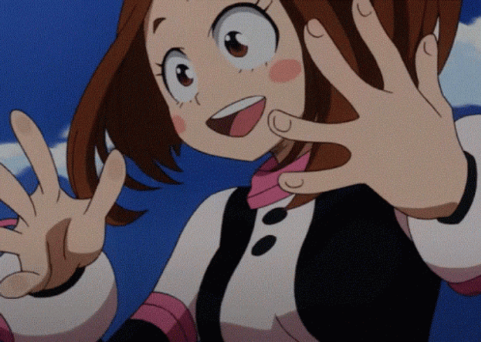 Uraraka Joyful And Bright Expression GIF