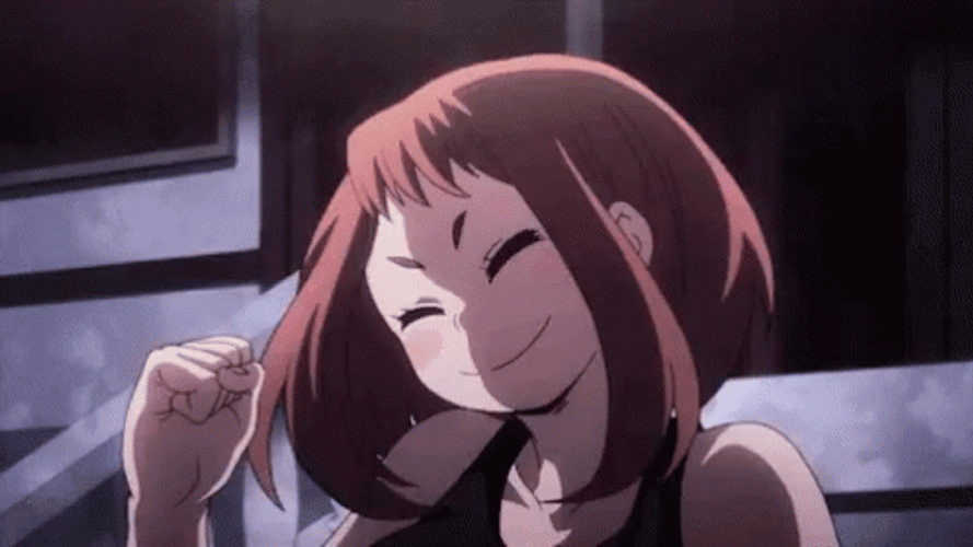 Uraraka Supportive Cheer GIF