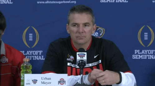 Urban Meyer Raising Eyebrows GIF