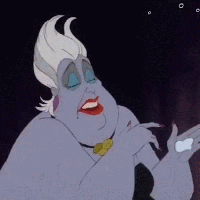 Ursula Beautifying Herself GIF