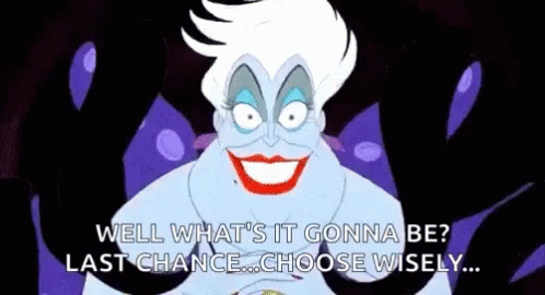 Scary Ursula Choose Wisely GIF
