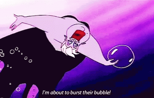 Ursula Bursting The Bubble GIF