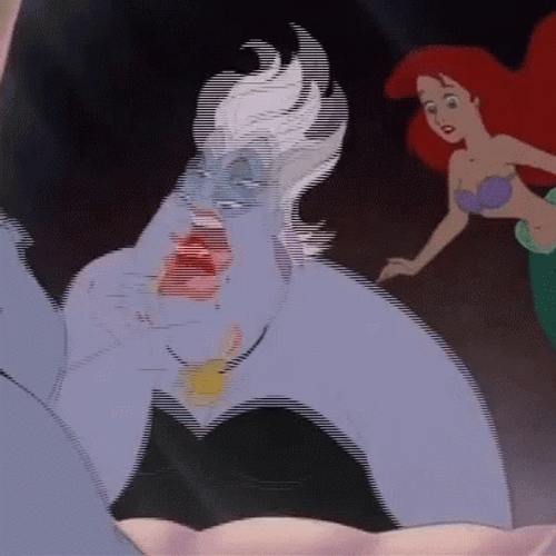 Ursula Talking To  Ariel In The Mirror GIF