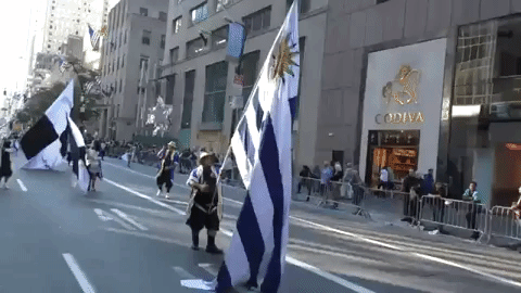 Uruguay Flag Parade New York GIF