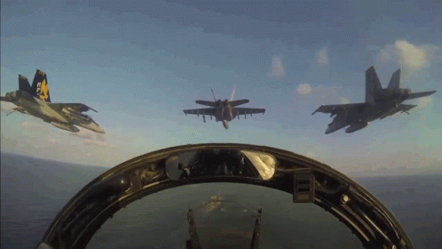 Us Navy F18 Jets Flying GIF