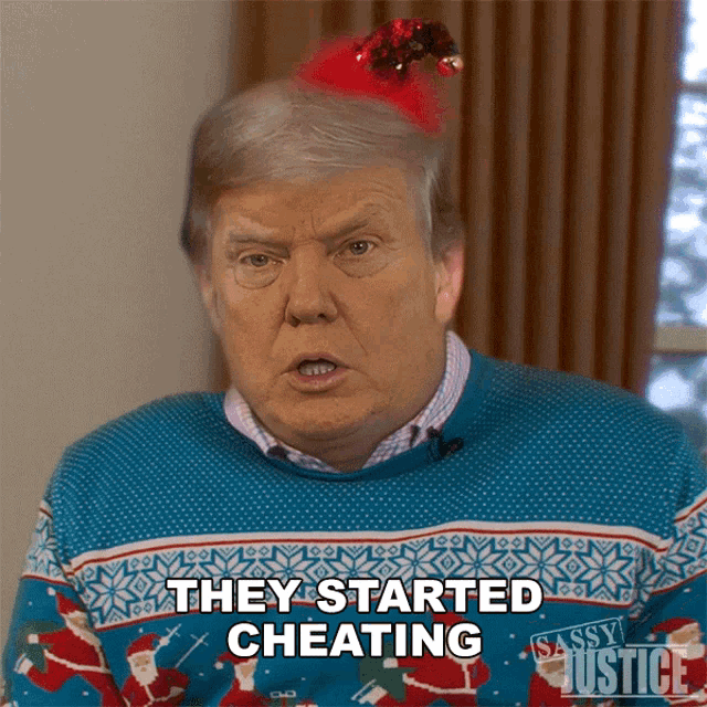 Us President Donald Trump They Started Cheating GIF
