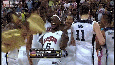 Usa Basketball Team Celebrating GIF
