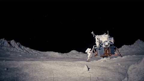 Usa Flag Astronaut In Outer Space GIF