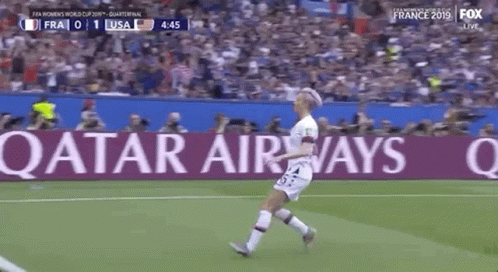 Usa Soccer Player Open Arms Facing Crowd GIF