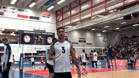 Usa Volleyball Gun Hand Sign GIF
