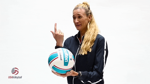 Usa Volleyball Kerri Walsh Jennings Pointing Up GIF