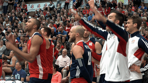 Usa Volleyball Score Celebration GIF