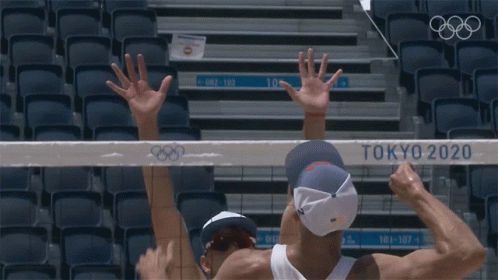 Usa Volleyball White Cap Falling GIF