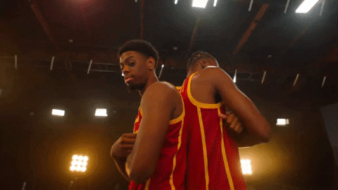 Usc Player Posing With Teammate GIF