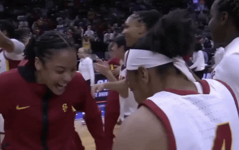 Usc Woman Player Goofing Off With Teammate GIF