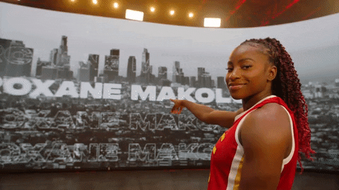 Usc Woman Player Pointing At Monitor GIF