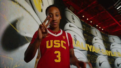 Usc Woman Player Shouting While Holding Ball GIF