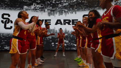 Usc Woman Players Clapping For Teammate GIF