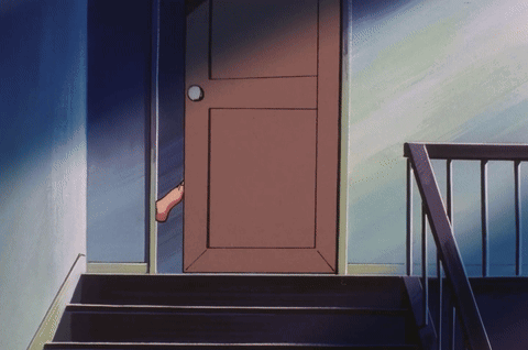 Use Your Foot To Open The Door GIF