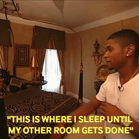 Usher Bedroom House Tour Meme GIF