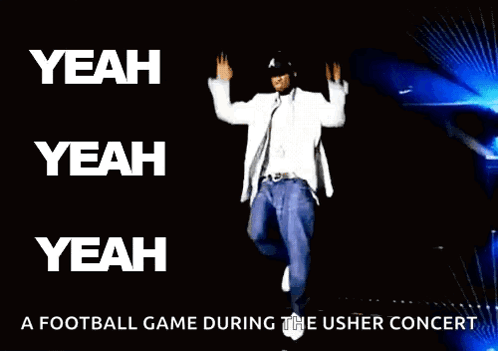 Usher Concert Football Game Meme GIF