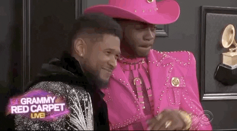 Usher Lil Nas X Grammy Red Carpet Meme GIF