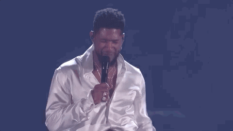 Usher Singing White Suit Meme GIF