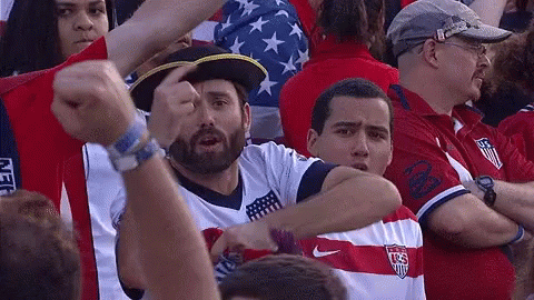 Usmnt Fan On Pirate Hat Cheering GIF