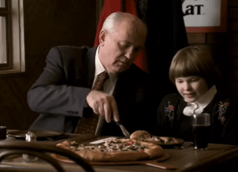 Ussr Mikhail Gorbachev Pizza Hut Commercial GIF