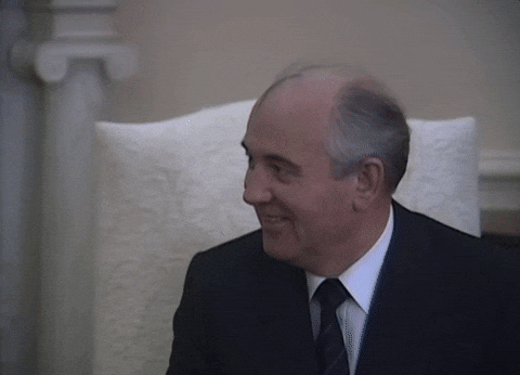 Ussr President Mikhail Gorbachev Smiling GIF