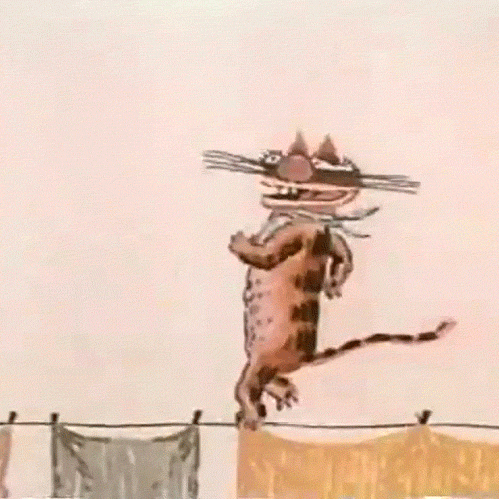 Ussr Symbolic Cat Strolling Animation GIF