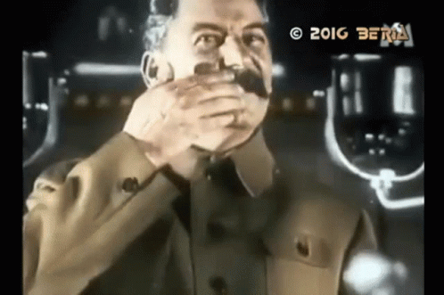 Ussr Vintage Joseph Stalin Rubbing Mustache GIF