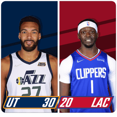 Utah Jazz and Clippers Basketball Players Standing Together