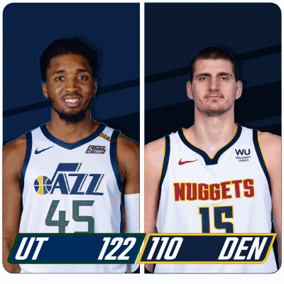 Utah Jazz and Nuggets Basketball Players
