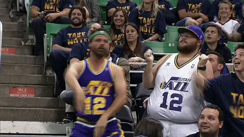 Utah Jazz Fans Silly Dance GIF