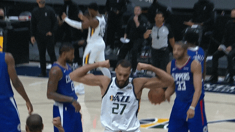 Utah Jazz Rudy Gobert Fist Pump GIF