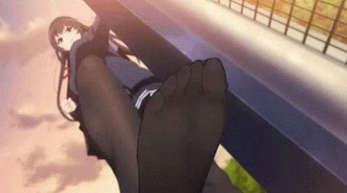 Utaha Kasumigaoka Foot Fetish GIF