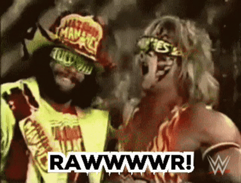 Utlimate Warrior Macho Man Rawr GIF