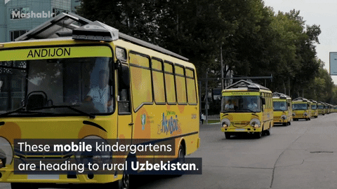 Uzbekistan School Bus GIF