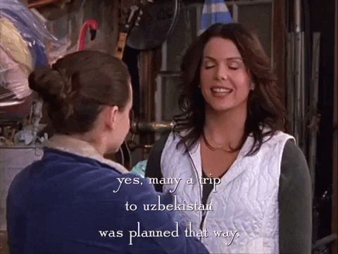 Uzbekistan Trip Lorelai Gilmore GIF