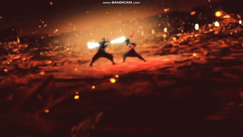 Uzui Vs Gyutaro Anime Fight GIF