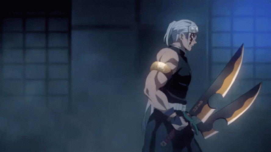 Uzui Vs Gyutaro Fight GIF