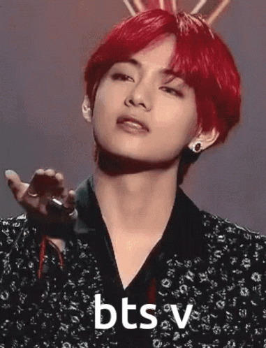 V Blowing A Kiss To His Fans GIF