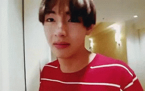 V Making His Face Ugly GIF