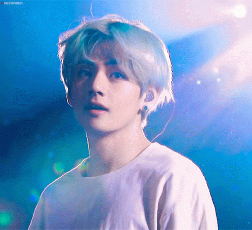 V Saying Hi To His Fans GIF
